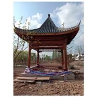 Belvédère en bois extérieur authentique fait main du pavillon 2.8m de style chinois