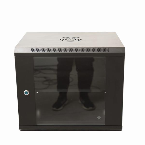 9U Wall Mount Cabinet 19 Inches Toughened Glass Door or Mesh Door 530*400*450 ISO9001 2000 OEM