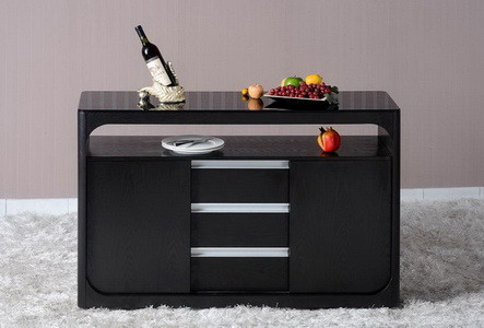 Modern Dining Room Furniture,Wooden/Tempered Glass Dining Cabinet