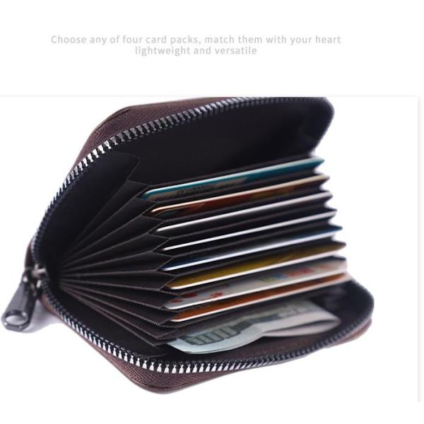 Leather Men's Wallet with Coin Purses Money Card Holders and Key Chains Designer