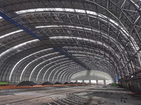 Large Span Space Truss Structure Building , Lightweight Steel Warehouse Shed
