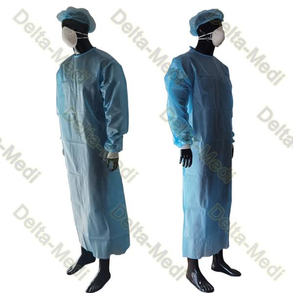 EN 13795 Disposable Surgical Gown Sterile PP Coated PE 20g To 60g
