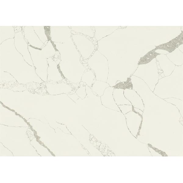 Interior Decorative Floor Beige 18MM Thick Calacatta Quartz Stone