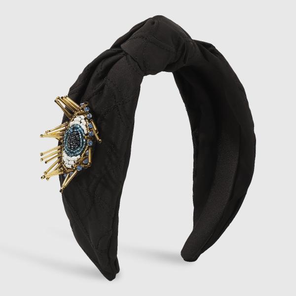 Angel Eyes beaded eyes decorate headbands Fashion center knot fabric headband lady Yiwu accessories