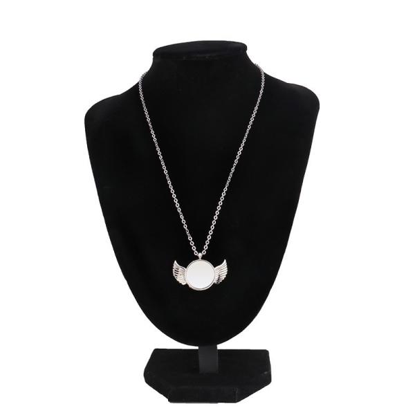 Collar con foto de alas de ángel personalizado, collar de sublimación con alas