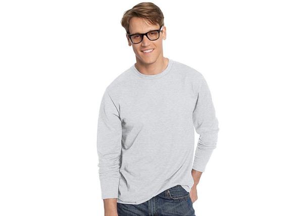 Anti - UV Soft Cotton Men's T - Shirts Crewneck Long Sleeve S - 3XL Size Tee