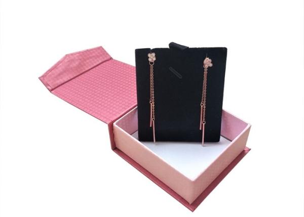 Jewelry Flip Top Gift Box Custom Paper Magnetic Cardboard Earring Packaging