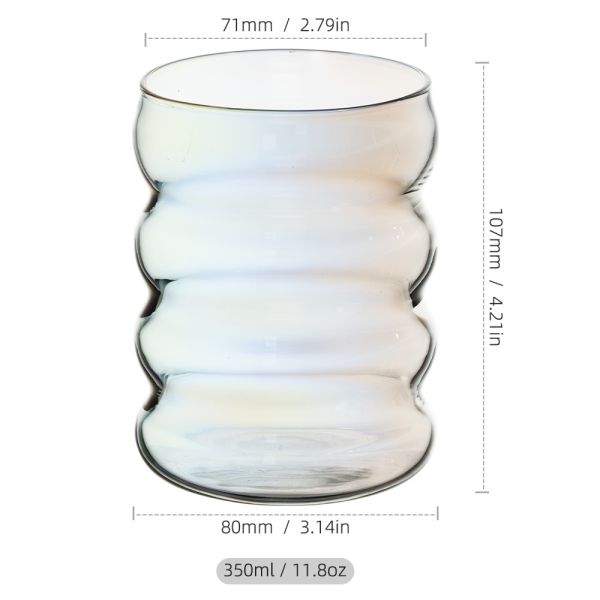 Modern Cute Glass Straw Cup 300ml Small Fresh Bow Design For Girls For Home Tea Milk Coffee Party Juices