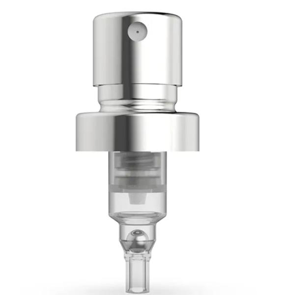 Fine Mist Perfume Pump Sprayer 0.10cc Aluminum Silver