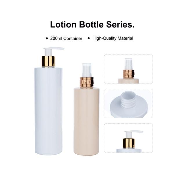250 ml 400 ml branco/ laranja cilíndrico liso com bomba branca para frasco de loção de shampoo