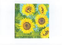 Serviettes do girassol de 20-Ct 13x13, guardanapo de jantar do papel da ação de graças 17gsm