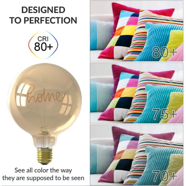 электрические лампочки гибкого письма шарика G125 СИД 2200K домашние янтарные винтажные 125*175mm