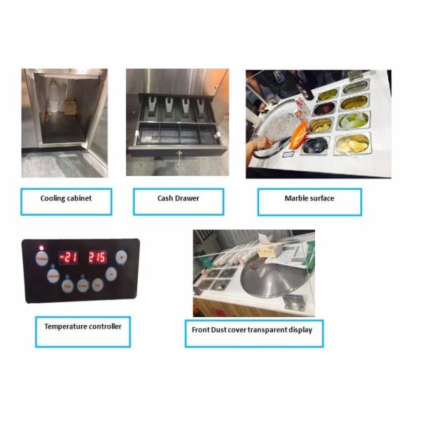 New Arrival Frozen Yogurt Single Pan Homemade Thailand Rolled Fried Ice Cream Machine