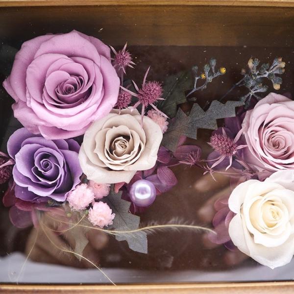 Rose Gift Box Photo Frame préservée éternelle pour la partie/festival