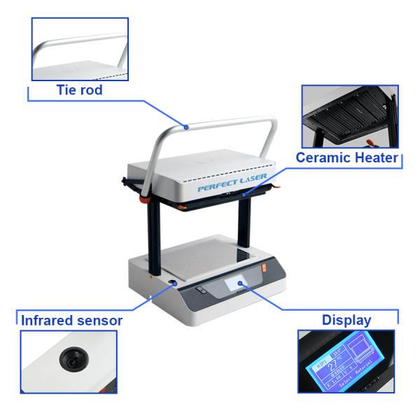 Automatic Desktop 3D HIPS ABS PETG PVC PMMA PC PE PP Kydex EVA Foam Plastic Vacuum Mold Forming Former Thermoforming Machine