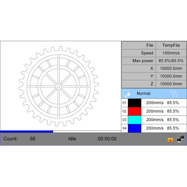 RDC6445S CO2 Laser Controller Plug In Software And Virtual Printing For Engraving Cutting
