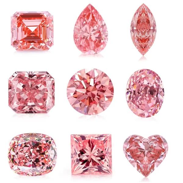 Красный лучезарный бриллиант свободный мойсанит ювелирные изделия ярко-розовый лабораторные бриллианты мойсанит