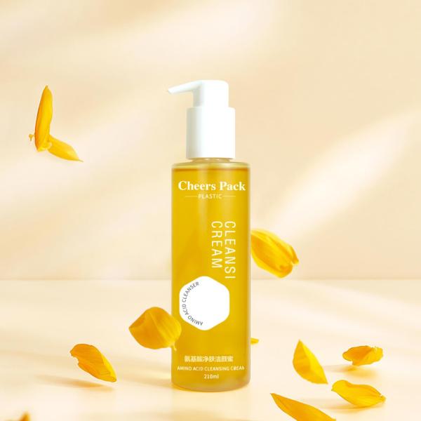 Body Essential Oil Packaging Bottle 150ml 210ml Clear Custom Plastic Shampoo Lotion Hair Oil Pump Bottle