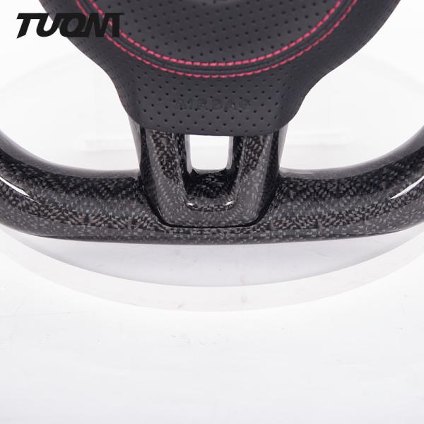 350mm New Racing Car Volkswagen Led Steering Wheel Carbon Fiber Leather