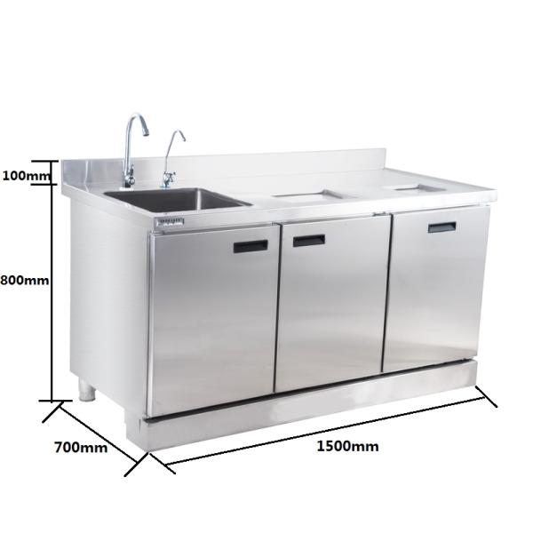 Нестандартная конструкция 1500 * 700 * 800ММ промышленного счетчика Адвокатуры нержавеющей стали