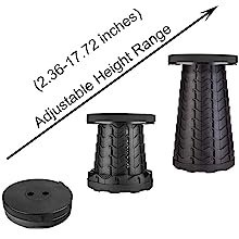 Retractable Folding Stool, Collapsible Telescoping Foldable Stool For Adults For Outdoor Fishing Hiking Gardenin