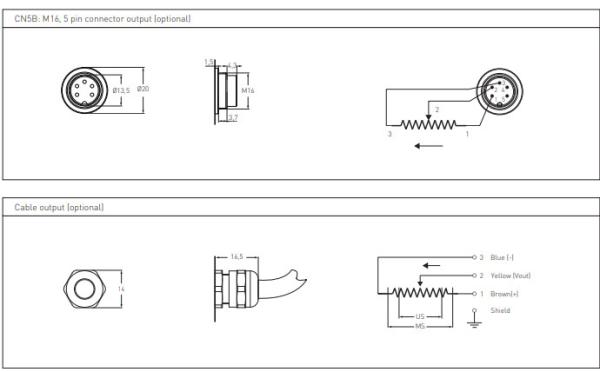 LPC50 - LPC800 série de potentiomètres linéaires à longue course LPC500D5KCH2 pour l'industrie de la fabrication de machines