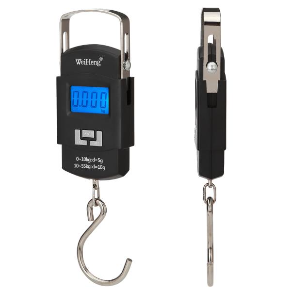 CE Certified LCD Display Hot Rechargeable 55kg Portable Digital Luggage Hand Scale for Travel and Weighing WH-A25