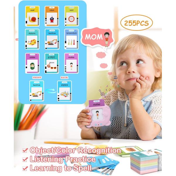 Children's Puzzle Flash Card Machine with Educational Features and Lithium Battery