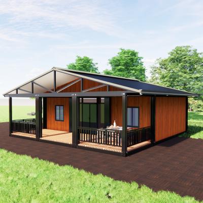 Maison de conteneurs évolutifs de 40 pieds d'espace avec terrasse