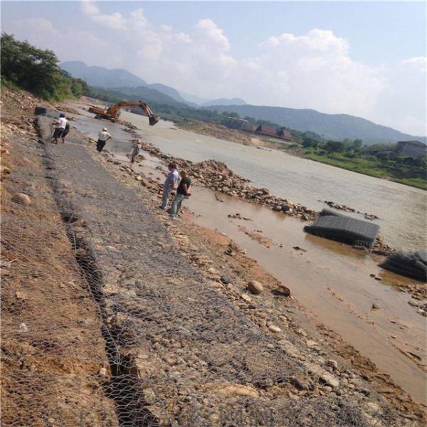 4.0*1.0*1.0 Size Rock Gabion Netting Galvanized Gabion100X120mm Mesh Galfan And PVC Coated