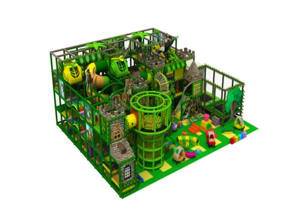 Commercial Indoor Jungle Gym Equipment / Kids Indoor Playset 90CBM Volume