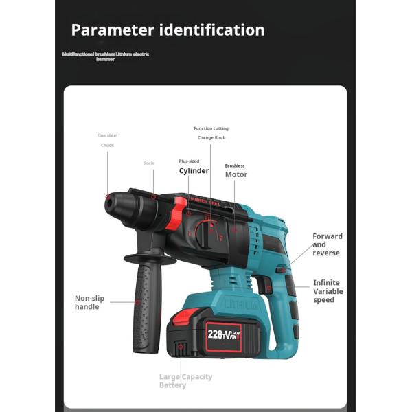 21В бесфабрикатное зарядное буровое устройство с молотком