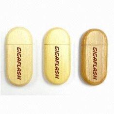 capacidad grande AT-101Q de memoria USB de madera