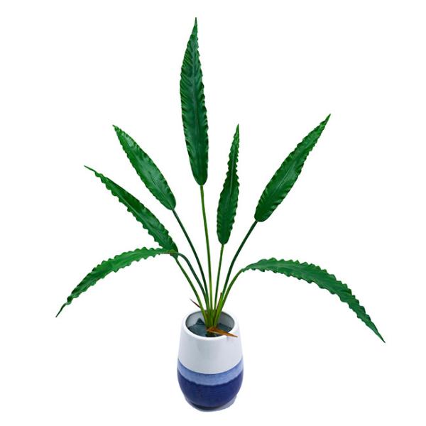 High Imitation Bird Nest Fern Artificial Branches 85 Cm For Home Decoration