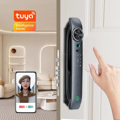 Bloqueio de porta automático Tuya App Inteligente 3D Face Biométrico Bloqueio de porta da frente