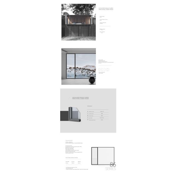 SLEEK 86 series minimalist narrow frame casement window
