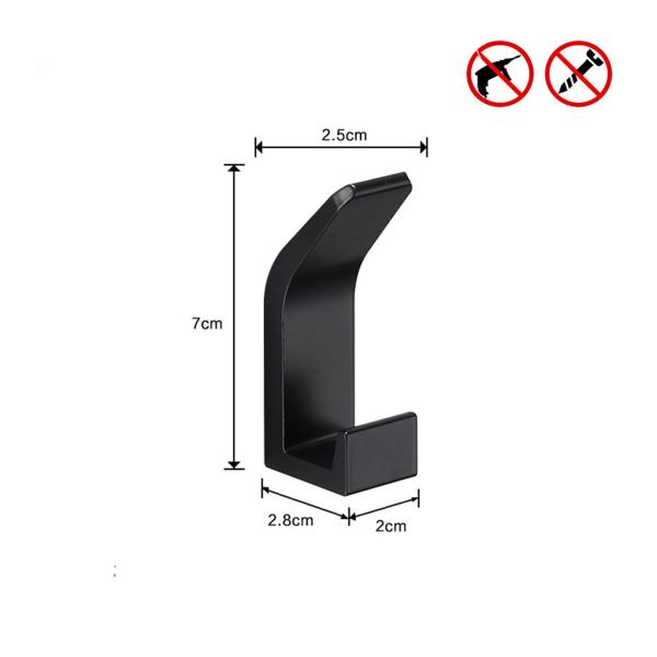 Kitchen Robe Bathroom Self-Adhesive Coat Towel Hooks Wall Hangers Hooks Anti-Skid Heavy-duty Hanging Hooks