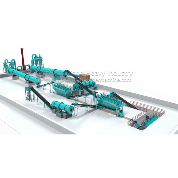 380 / 415V 2-6mm Organic Fertilizer Production Machine line at Chicken Manure