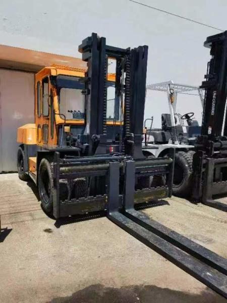 10 Ton TCM FD100 Used Forklift with Diesel Engine and Good Condition