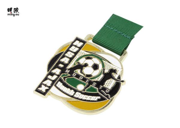Personalized Football Medals For Kids , Youth Soccer Logo Custom Sports Medals For School