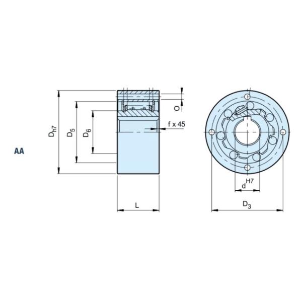 Roller Type AA55 One Way Formsprag Clutches Shaft ID 55mm China Factory