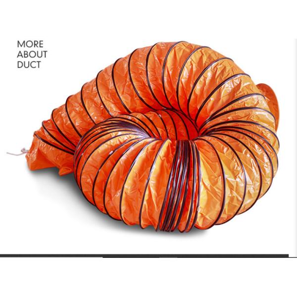 High Temperature Canvas Steel Wire Expansion Hose Smoke Exhaust Fan Soft Air Pipe