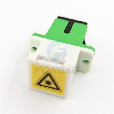 Adaptadores brancos da metralha do metal de Shell do verde do obturador de SX auto com o adaptador da fibra ótica da flange SC/APC