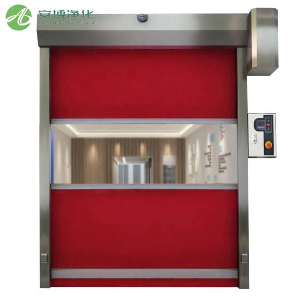 B1 Ignífugo Control Remoto PVC Puerta Rápida Enrollable Seguridad Antipinzamiento