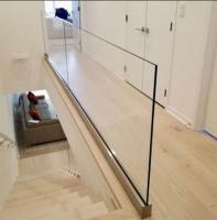 Customized Frameless Glass Balustrade 8mm, 10mm, 12mm Aluminium U Channel System