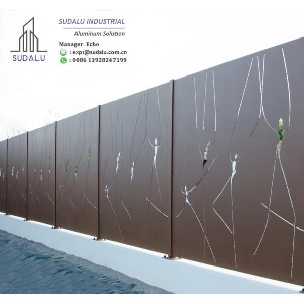 SUDALU Foshan Outdoor Aluminum Laser Cut Panels Fence Customized Size Perforated Panel
