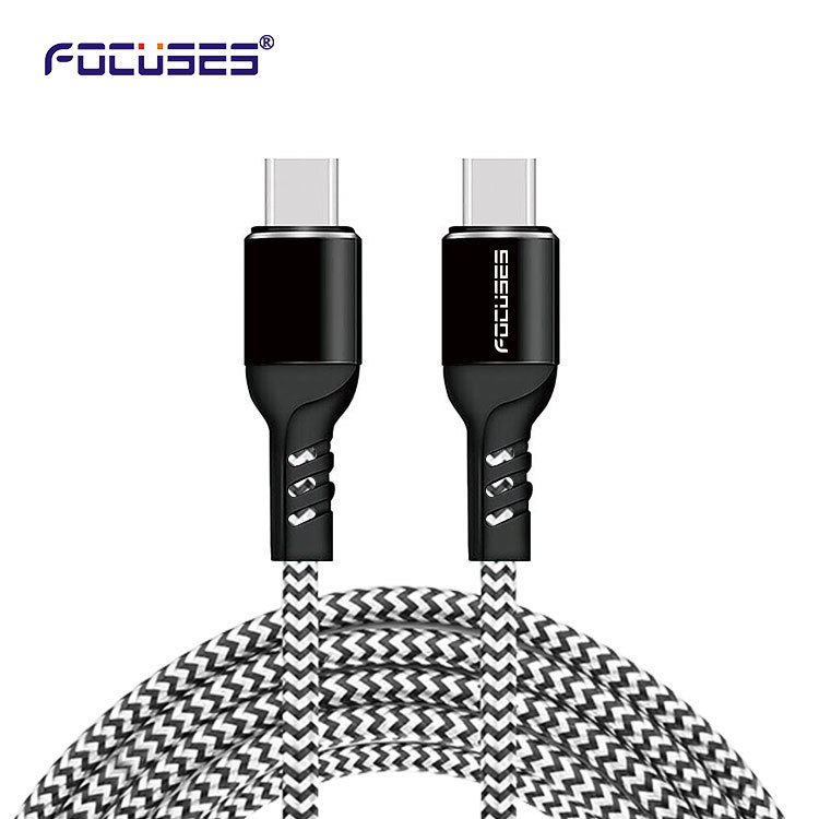 3.0A Fast Charger Support 480Mbps Data Transfer Nylon USB C to Type C Cable