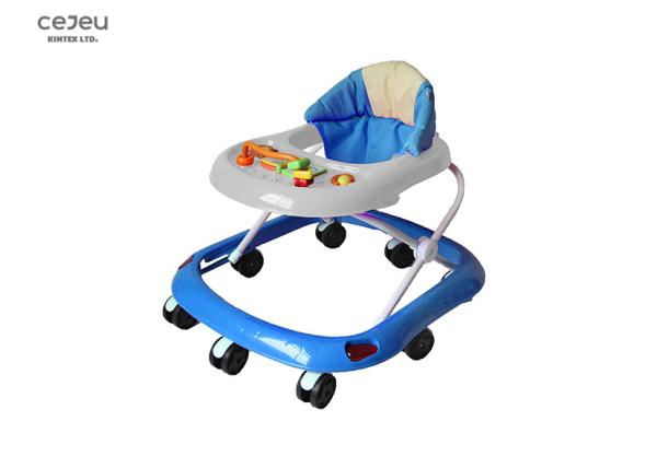 Caminhante dobrável 13KG do bebê de 8 rodas com brinquedos do livro 2 bujões
