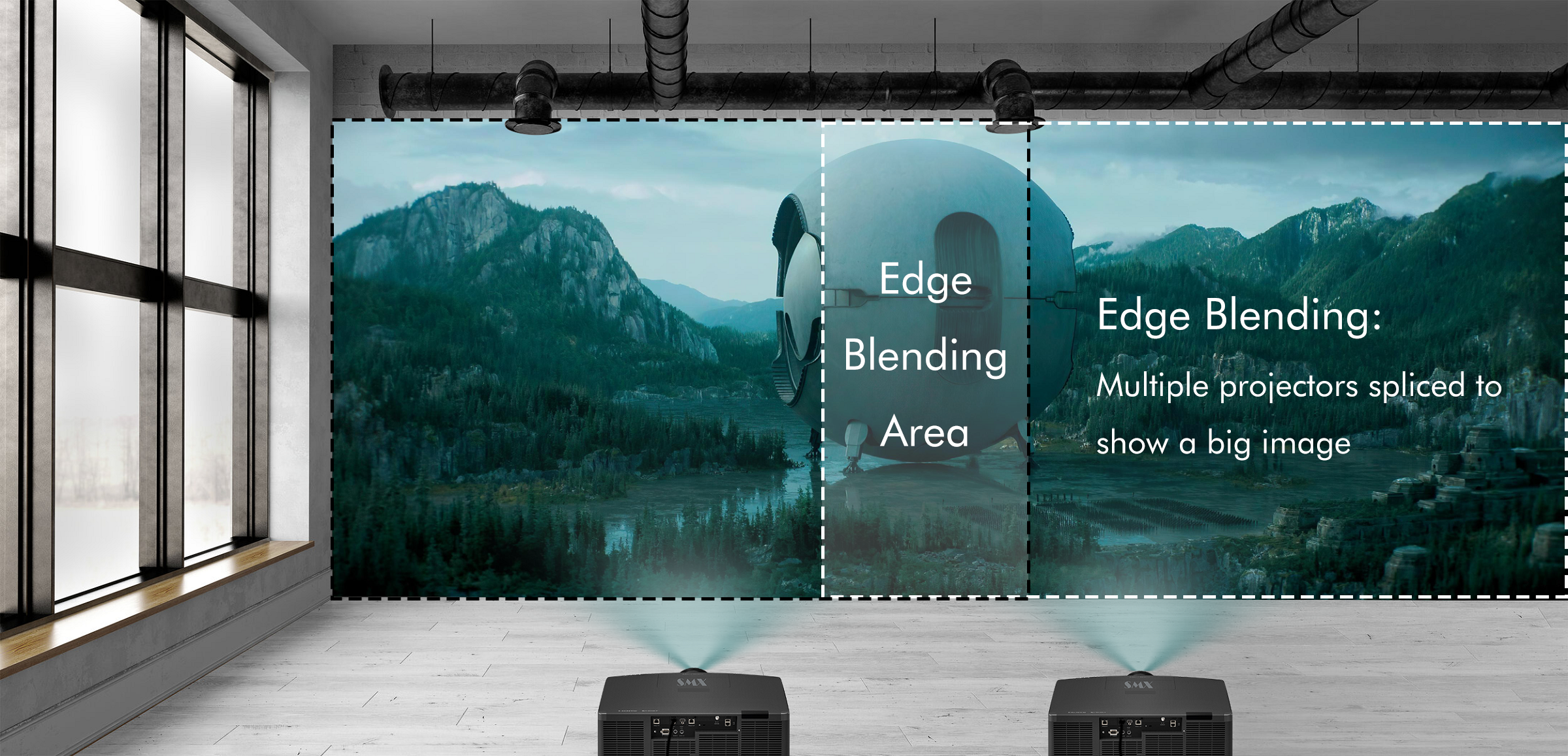 20000 Lumen WUXGA Laser Projector for 3D Mapping in Large Venues and Professional Settings