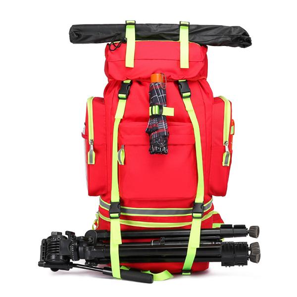 Emergency Rescue Backpack Survival Gear Bag Large-Capacity Waterproof Tactical Pack Outdoor Hiking Emergency Kit Thickened Oxford Fabric